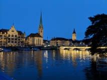 Running route in Zurich - It\'s your turn - Fraumuenster by Night